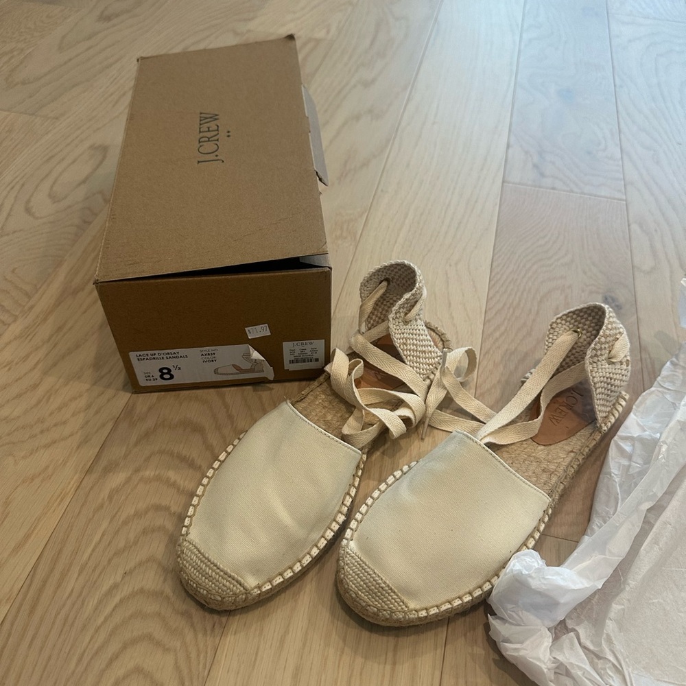 J. Crew Cream Espadrilles Shoes